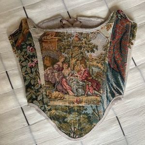 SAZA Handmade French Tapestry Corset Top